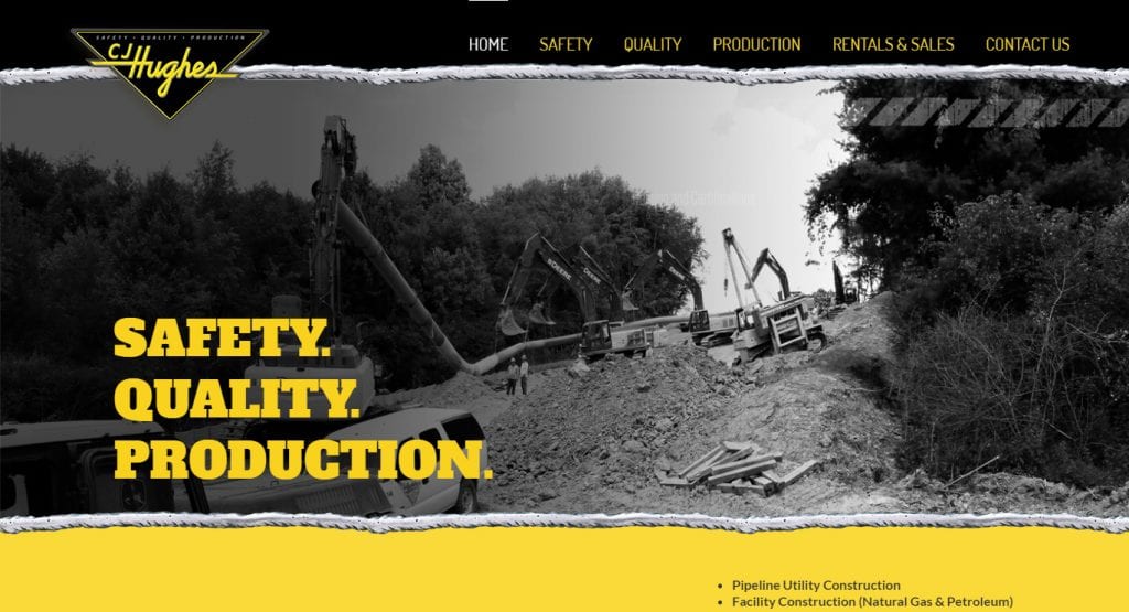 construction website design Nitro WV